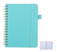 Tofficu Libreta de Contraseñas con Pestañas Alfabéticas, Cuaderno de Índice Pequeño A6 14,5 X 12 Cm Azul, Espiral para Registro Seguro de Sitios Web y Organización Personal para