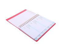 Tofficu Libreta de Contraseñas Pequeña con Espiral y Pestañas Alfabéticas, Escritura y Portátil Compacta, Adecuado para Regalar y Viajar en Color Rojo