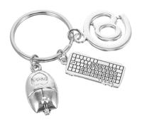 Tofficu Llavero Adorno de Teclado y Ratón de Aleación, Pequeño y Ligero, Colgante Decorativo para Llaves, Mochila y Bolso, Accesorio Práctico para Mujer, Adecuado para Uso Diario