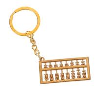 Tofficu Llavero de Ábaco de Cobre Dorado Diseño Chino, Fácil de Llevar Efecto Decorativo para Colgar en Bolso o Llaves