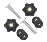 Tofficu Mantenimiento y Reparación Rápida Juego de 2 Tornillos Negro para Mango de Cortacésped de Metal y Plástico 3.5x3.5x1.5 Cm de Máquinas Pequeñas