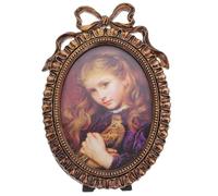 Tofficu Marco de Fotos Decorativo Europeo de Resina Vintage, Tamaño 26 X 17,5 Cm, Adorno de Pared para Salón y Decoración de Figuras Clásicas Estilo Aleatorio