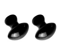 Tofficu Masajeador Facial Setas 2 Piezas Negro para Masaje Corporal y Cuidado Piel, Herramienta Gua Sha de Piedras Naturales para Mujer, Masajeador de Belleza y Relajación Facial