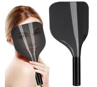 Tofficu Mascarilla Facial Protectora para Corte de Pelo y Teñido, Escudo Negro de Plástico Mango Ergonómico, Protección contra Laca Cabello en Peluquería y Salones Profesionales