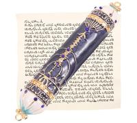 Tofficu Mezuzá Símbolos Judíos Metálica, Decoración de Puertas para Sala y Comedor, Amuleto Religioso para Hogar y Obsequio en Festividades