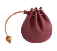 Tofficu Mini Bolso Vintage de Cuero Auténtico, Tamaño Pequeño, Color Vino Loco, Multifunción para Monedas y Llaves, Monedero de Cambio Ligero para Uso Diario y Viaje