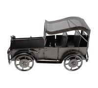 Tofficu Modelo Clásico de Adorno de Metal Coleccionable Coche Antiguo Negro