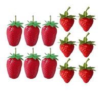 Tofficu Modelo de Fresa Artificial Realista para Decoración Duradera y Herramientas Educativas 12 Piezas de Plástico Rojo Adecuado para Fotografía y Uso en Jardines Infantiles