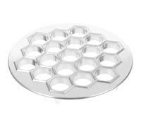 Tofficu Molde para Hacer Empanadillas de Aleación de Aluminio, 19 Agujeros Grandes, Aparato de Cocina Reutilizable para Pelmeni y Bolas de Masa Caseras, Herramienta Doméstica Práctica