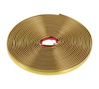 Tofficu Moldura Flexible Autoadhesiva Dorada para Pared y Techo, Tira de Sellador Pelable de 8 Mm X 5 M, Resistente Decoloración, Adecuado para Fondo de Tv y Decoración de Interiores