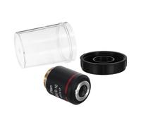 Tofficu Objetivo de Microscopio Biológico 4X Apertura Numérica 0,10 en Cobre Negro para Educación y Histología Alta Resolución y Distancia de Trabajo Óptima
