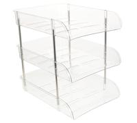 Tofficu Organizador de Escritorio Apilable de Bandeja de Cartas y Soporte Compacto para Libros y Papeles Organizador Multicapa y Portátil para Oficina y Estudio