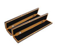Tofficu Organizador de Pesca de Madera 2 Piezas Marrón Gran Capacidad Caja de Pesca Rectangular Caja de Madera Larga Portátil para Embalses y Océanos para Pescadores y Padres