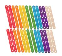 Tofficu Palitos de Madera para Manualidades con Agujeros, 200 Piezas de Colores Variados, Material Sostenible y Versátil para Proyectos DIY y Tareas Escolares