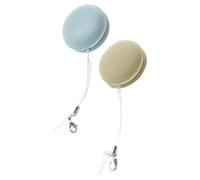 Tofficu Paños de Limpieza para Gafas y Pantalla de Electrónica 2 Uds Microfibra Doble Cara en Forma de Macarrón, Colores Azul y Caqui, para Móviles, Tabletas y Lentes de Visión