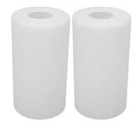 Tofficu Pantalla de Lámpara Cilíndrica de Vidrio Lechoso 100 Mm Diámetro X 180 Mm Alto, Compatible Portalámparas E27, para Lámparas de Mesa y Ambientes Interiores, Pack de 2 Unidades