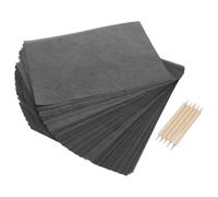 Tofficu Papel de Transferencia Negro A4 para Calcar con Lápiz Óptico, Papel Carbón para Transferencia en Madera y Lienzo, sin Manchas y Seguro para Creación Artística