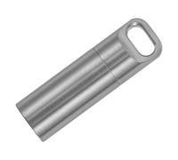 Tofficu Pastillero de Metal Pequeño de Acero Inoxidable, Diseño Hermético Resistente al Agua, Portátil para Almacenamiento de Medicinas y Cápsulas, Llavero para Uso Diario y Viajes