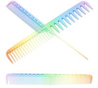 Tofficu Peine de Dientes para Peluquería Profesional, 3 Unidades de Resina Ergonómico Compacto y Fácil de Llevar para Uso en Salón y Barbería
