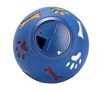 Tofficu Pelota Interactiva TPR de Liberación de Comida para Perros Azul | Fácil de Limpiar, Contenedor de Alimento, Desarrolla Inteligencia, para Gatos y Perros