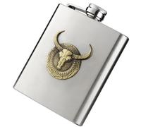 Tofficu Petaca en Color Plata de Acero Inoxidable Portátil Frasco Duradero y Elegante para Camping y Viajes para Bebidas Alcohólicas