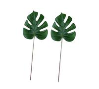 Tofficu Plantas Decorativas Artificiales de Plástico Verdes 2 Piezas para Decoración del Hogar sin Riego y Fáciles de Cuidar