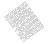 Tofficu Plantillas de Letras y Reutilizables para Set de Plantillas de Plástico para Pintura Diy Fomentan la Creatividad y Aprendizaje del Alfabeto Casa y Escuela