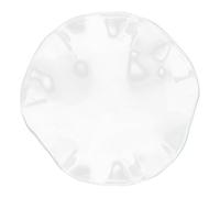 Tofficu Plato Ondulado de Vidrio Transparente para Calentar Cera y Aceites Esenciales, Diámetro 85 Mm, Base Reutilizable para Quemador de Aromaterapia y Lámparas de Fragancia