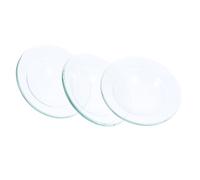 Tofficu Plato Redondo de Vidrio para Calentador de Cera y Velas Aromáticas, 3 Unidades, Uso Seguro en Lámparas de Aromaterapia