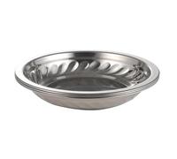 Tofficu Platos de Acero Inoxidable para Aperitivos y Frutas, Juego de 3 Piezas Superficie Lisa, Bandejas Redondas de 20 CM para Uso en Vitrinas y Cocina
