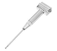 Tofficu Pluma de Acupuntura Rodillo de Resorte de Cobre Flexible, Sonda de Masaje para Orejas Plateada, Herramienta Multifuncional para Detección y Auriculoterapia en Hogar y Clínica