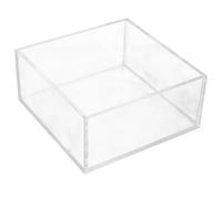 Tofficu Porta Pañuelos Acrílico Transparente Cuadrado 5.11X5.11X2.36 Pulgadas Soporte para Servilletas para Uso en Hogares y Restaurantes