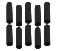 Tofficu Portalápices de Silicona Antideslizante Negro 40x10 Mm, Pack de 10 Fundas Ergonómicas para Bolígrafos Rollerball, Accesorio de Agarre Cómodo para Oficina, Escuela y Estudio de