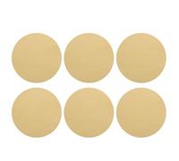 Tofficu Posavasos Dorados de Acero Inoxidable 85mm, 6 Unidades, Aislantes Térmicos Redondos para Mesa de Comedor y Oficina, Tapetes Anti-escaldaduras para Bebidas Calientes y Frías