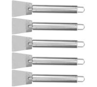 Tofficu Raspador de Escarcha para Congelador 5 Piezas de Acero Inoxidable Mango Tubular Ergonómico, Pala Curva para Limpieza de Nevera y Cocina, Herramienta Manual para Descongelación