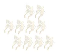 Tofficu Recorte de Madera Hada 10 Piezas Colgantes Artesanía DIY 5x8 Cm Virutas Madera sin Pintar para Decoración Hogar y Manualidades Creativas