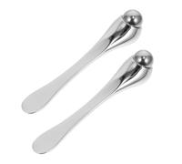 Tofficu Rodillo para Ojos 2 Piezas Plata, para Masaje Facial y Deshinchador, Herramienta Portátil para Cuidado Piel y Reducción de Ojeras, Adecuado para Uso en Casa y Viaje