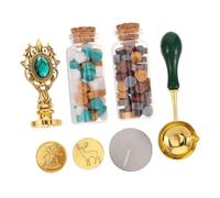 Tofficu Sellos de Cera para Navidad con Diseños de Reno y Árbol Kit Completo para Sellado de Sobres y Tarjetas Mango Ergonómico Estilo Europeo Cera Vibrante Duradera para Manualidades