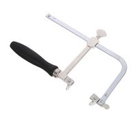 Tofficu Serrucho Manual en Forma de U Ajustable para Metales, Marco de Alambre de Alta Resistencia, Mango Ergonómico Negro, Herramienta Ligera para Corte de Precisión en Joyería