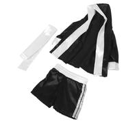Tofficu Set de Boxeo para Recién Nacidos Negro, Traje de Boxeador Pantalones Cortos y Bata Ultrasuave, Accesorios para Fotos de Bebés en Sesión Fotográfica de Estudio, Disfraz para Shower