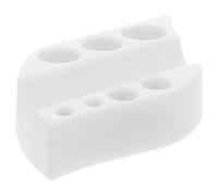 Tofficu Soporte de Silicona para Vasos de Pigmento Blanco, Portavasos para Tinta de Tatuaje, Soporte Ovalado Pequeño Reutilizable para Salones y Artistas de Maquillaje Semipermanente