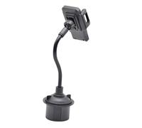 Tofficu Soporte Móvil Coche Portavasos con Tubo Flexible Montaje Estable para Teléfono Negro
