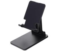 Tofficu Soporte para Teléfono Móvil y Tableta Plegable de Metal, Doble Eje, Color Negro, Soporte Telescópico para Escritorio Puerto de Carga, Accesorio Multifuncional