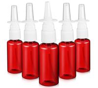 Tofficu Spray Recargables y Fácil de Almacenar Juego de 5 Botellas de 30ml en Pet Rojo Botella Rociadora de Nebulización Pequeña para Viaje y Uso Diario