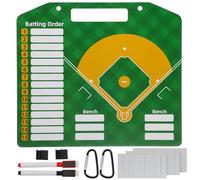 Tofficu Tablero de Entrenamiento de Béisbol Portátil de Borrado en Seco Material Pvc y Diseño Fashion para Enseñanza y Comunicación en Partidos Deportivos