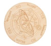 Tofficu Tablero de Radiestesia de Madera con Pentagrama Tallado para Adivinación y Suministros de Brujería Accesorio para Altar para Principiantes y Entusiastas Astrología