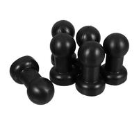 Tofficu Tapones para Patas de Trampolín Negros, 6 Piezas de Plástico Esférico Resistente para Protección y Soporte en Camas Elásticas Infantiles en Áreas de Juego