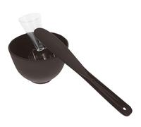 Tofficu Tazón para Mezclar Mascarillas Faciales de Silicona Negra, Juego de Cuenco Palo y Cuchara, Kit Completo para Preparación de Mascarillas Hogar para Mujer