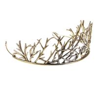 Tofficu Tiara de Boda Pequeña de Rama Dorada Vintage para Mujer, Accesorio Ligero para Fiesta, Tocado de Novia y Cumpleaños, Diadema Decorativa para Eventos Obsequios