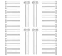 Tofficu Topes para Pendientes Transparentes 0.75 Mm de Diámetro Interno, 50 Piezas Protectores de Cierres de Seguridad para Pendientes, Accesorios para Fabricación de Joyería y Bricolaje